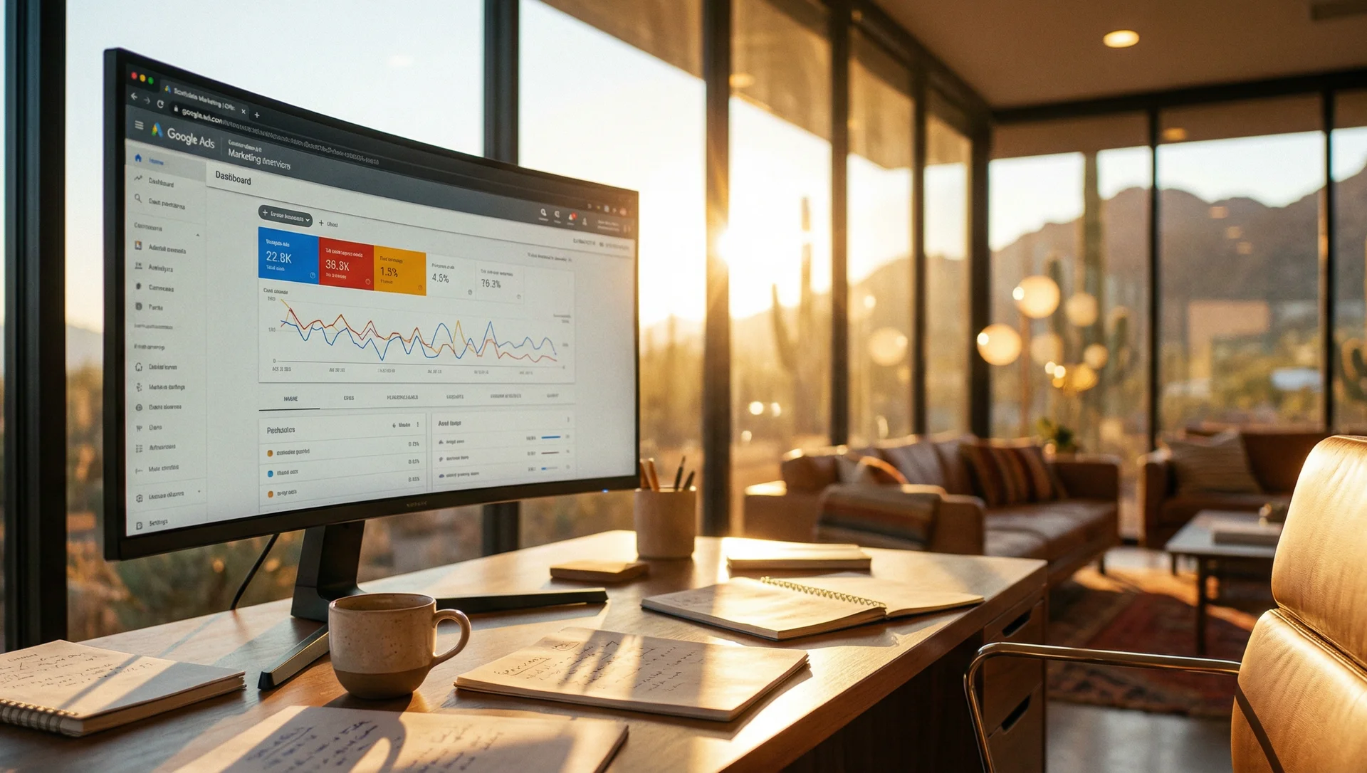 Google Ads management dashboard